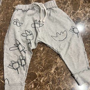Kid+Kind Organic Cotton Abstract Floral Print Sweatpants Joggers 18-24M